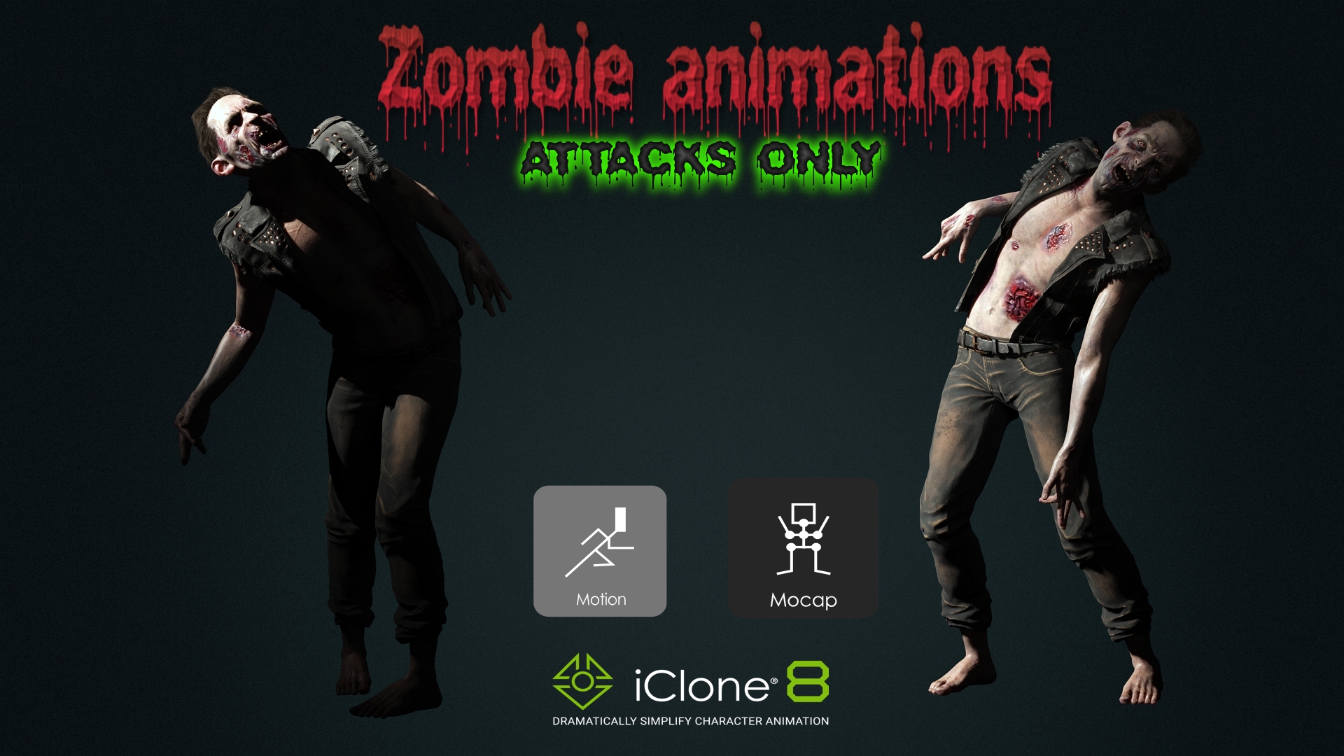 Zombie ONLY ATTACK animations