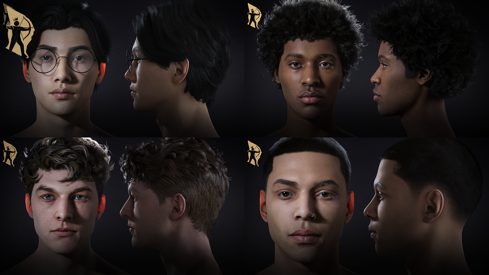 Male Character Model Collection (Vol.1–3)