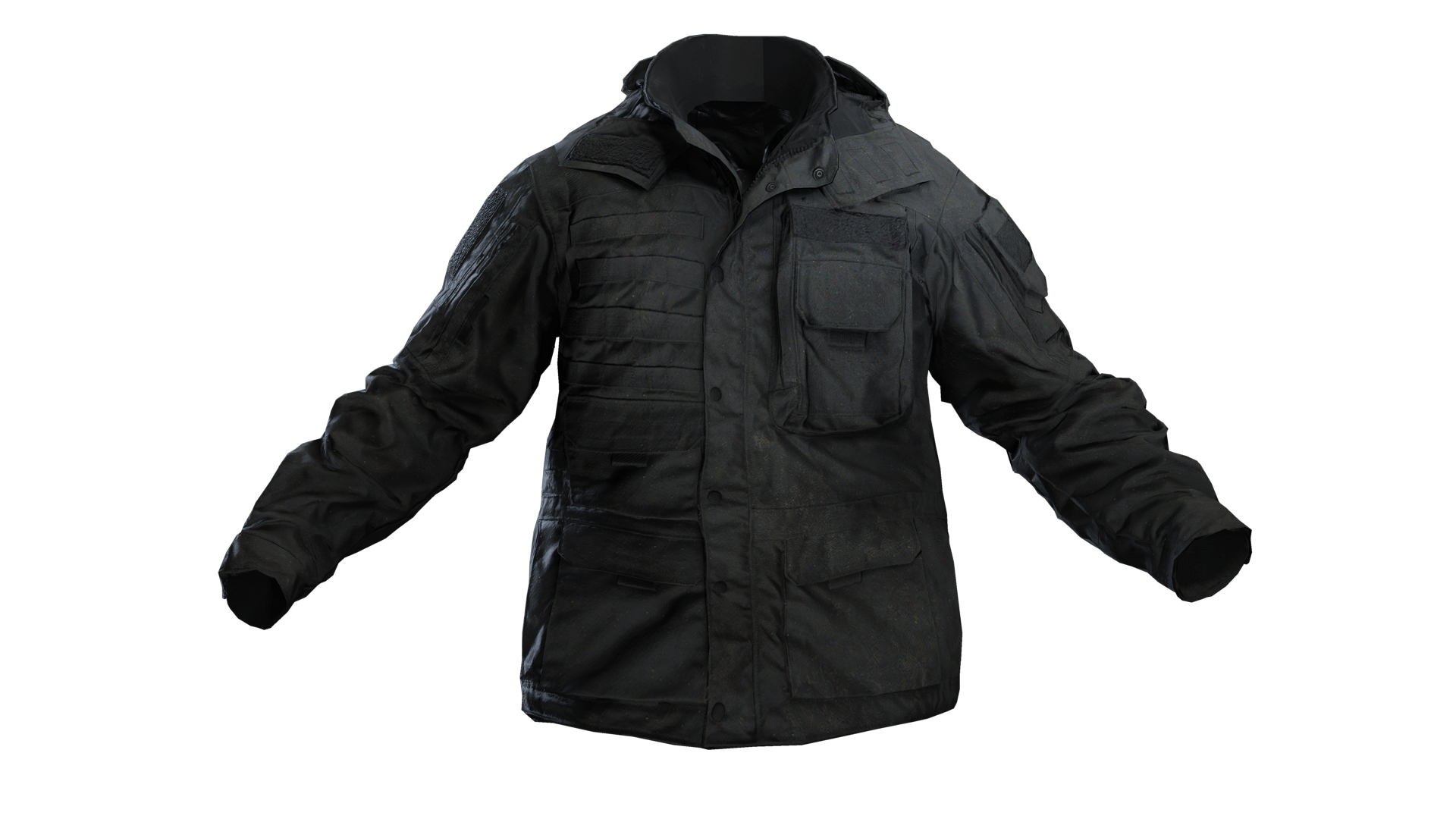 Black Tactical Ops Field Jacket