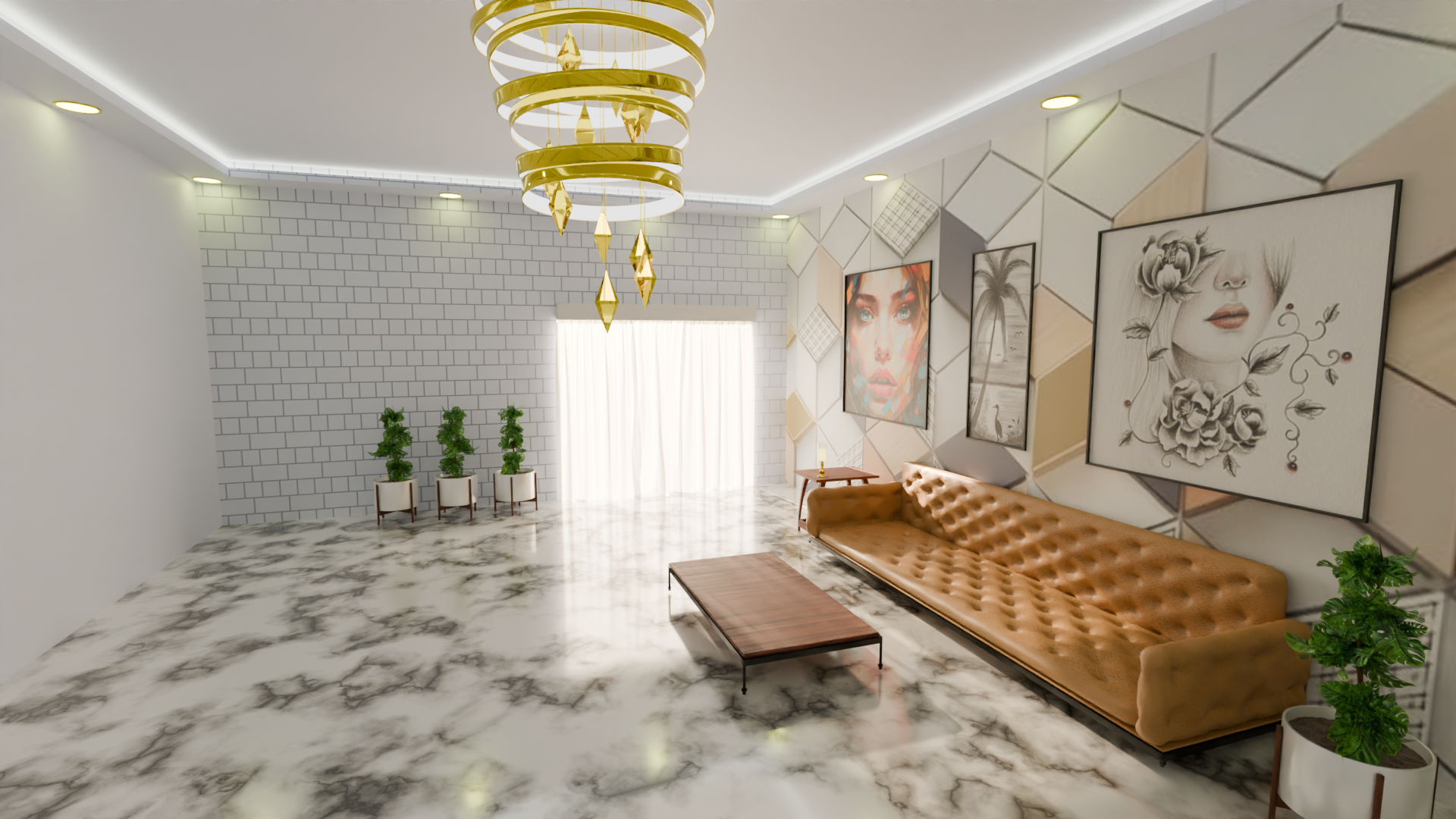 Modern Luxury Hall Interior