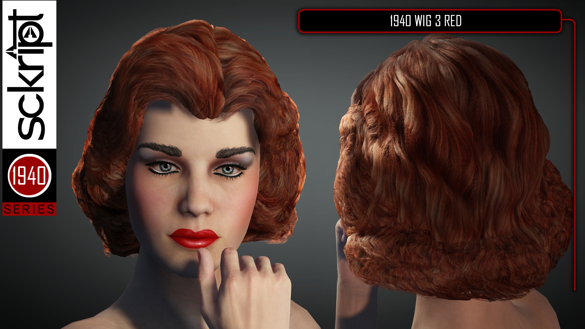 1940 red store wig