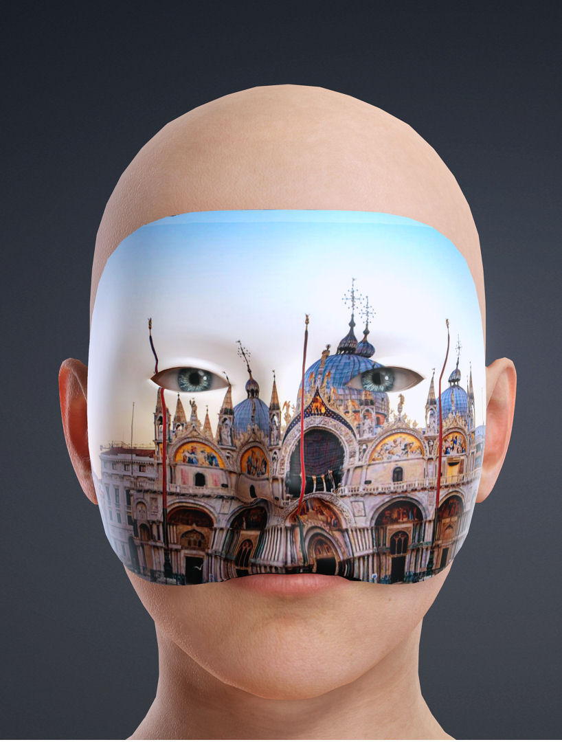 Venetian masks wearable as cloth