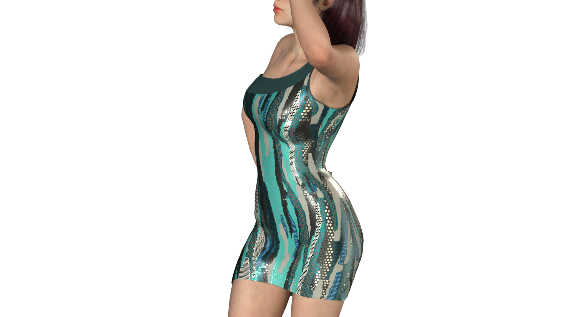 Vestido rojo quemado offshoulder main image 0
