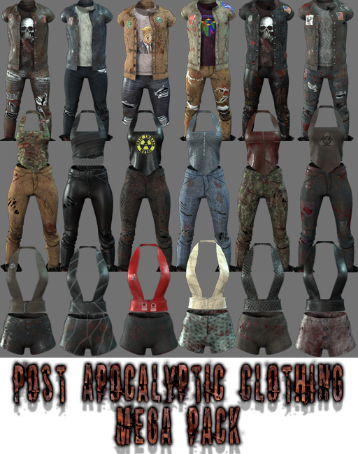 Post-Apocalyptic Clothing Mega Pack - Character Creator/outfit