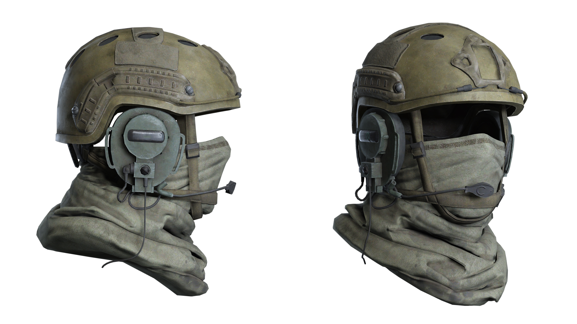Military Headset Helmet tactical-comms-headset-with-mic-game-ready-3d-model-download-audio