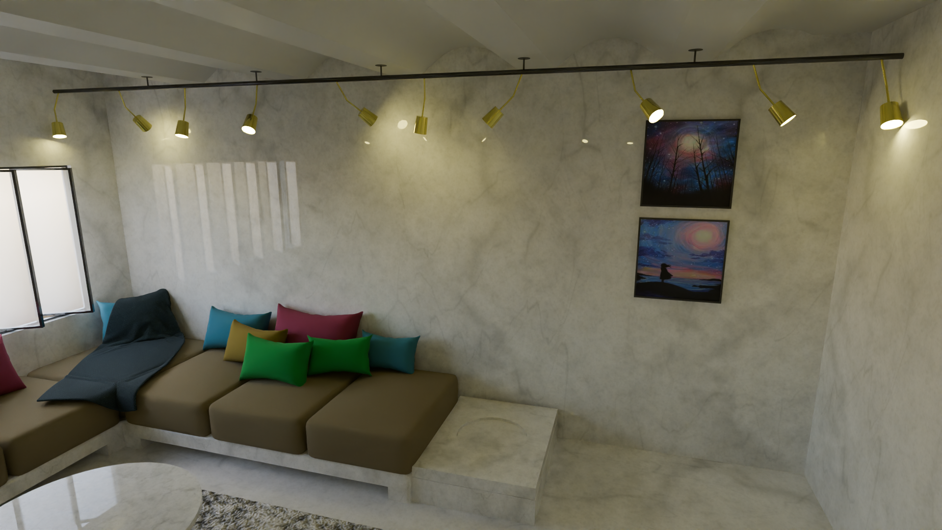 Project Living Rrom 3d Modern Living Room 3D Model