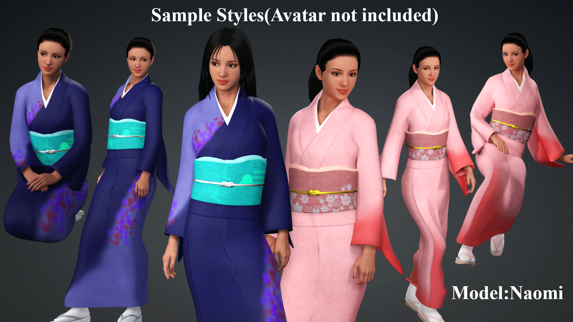 Kimono Outfits Pack 2