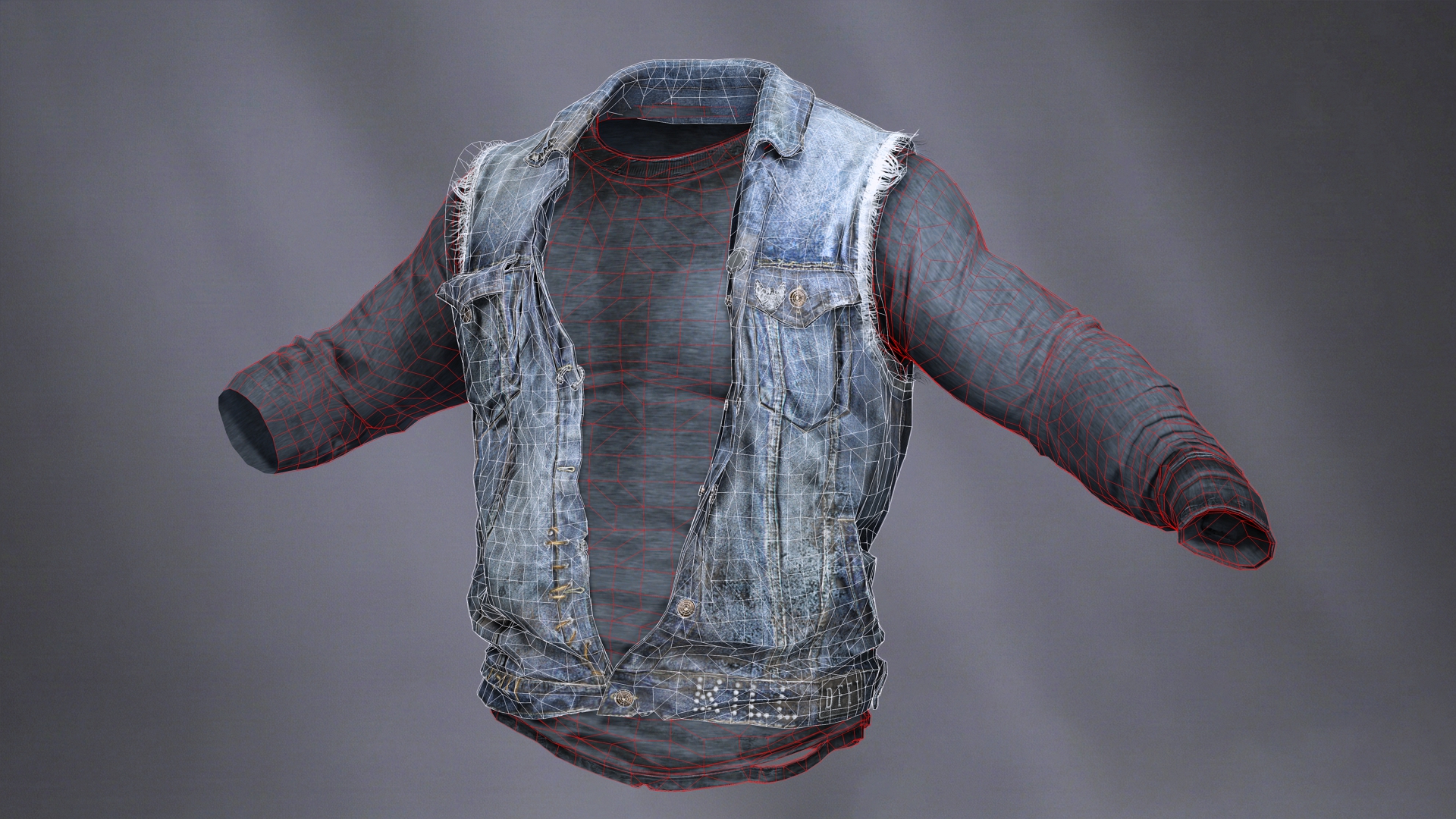 Rugged Survivor Distressed Denim Vest