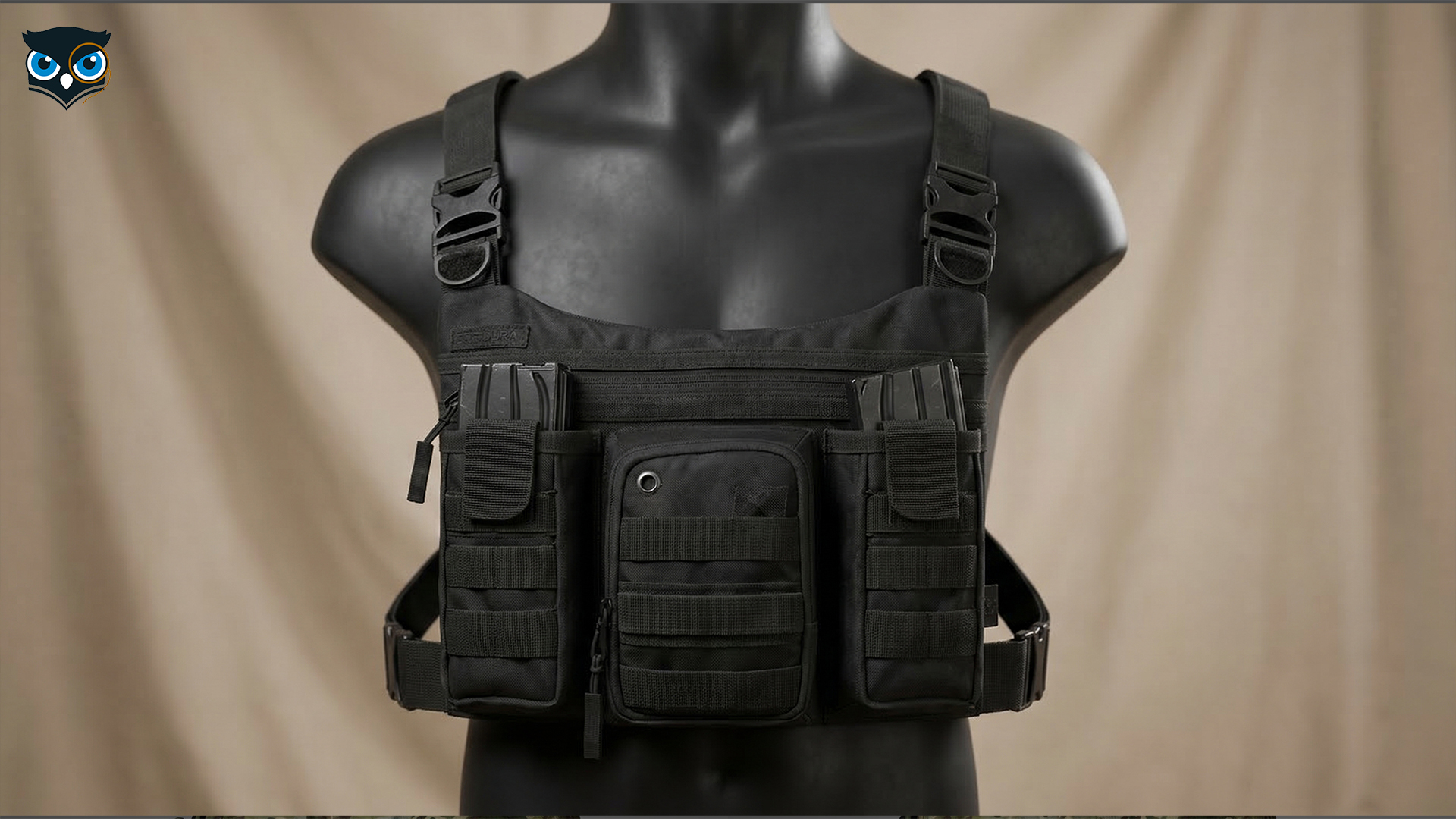 Tactical Operator Chest Rig – Stealth Black Modular Utility Vest