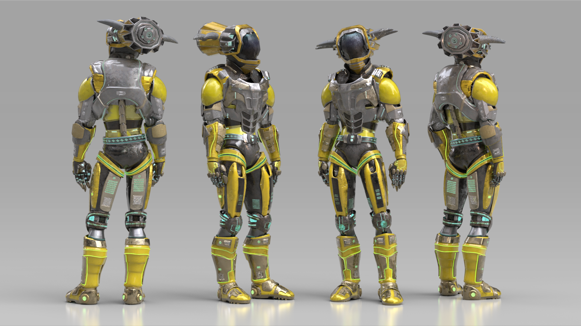 Into The Future - Cyborg Warrior Costumes
