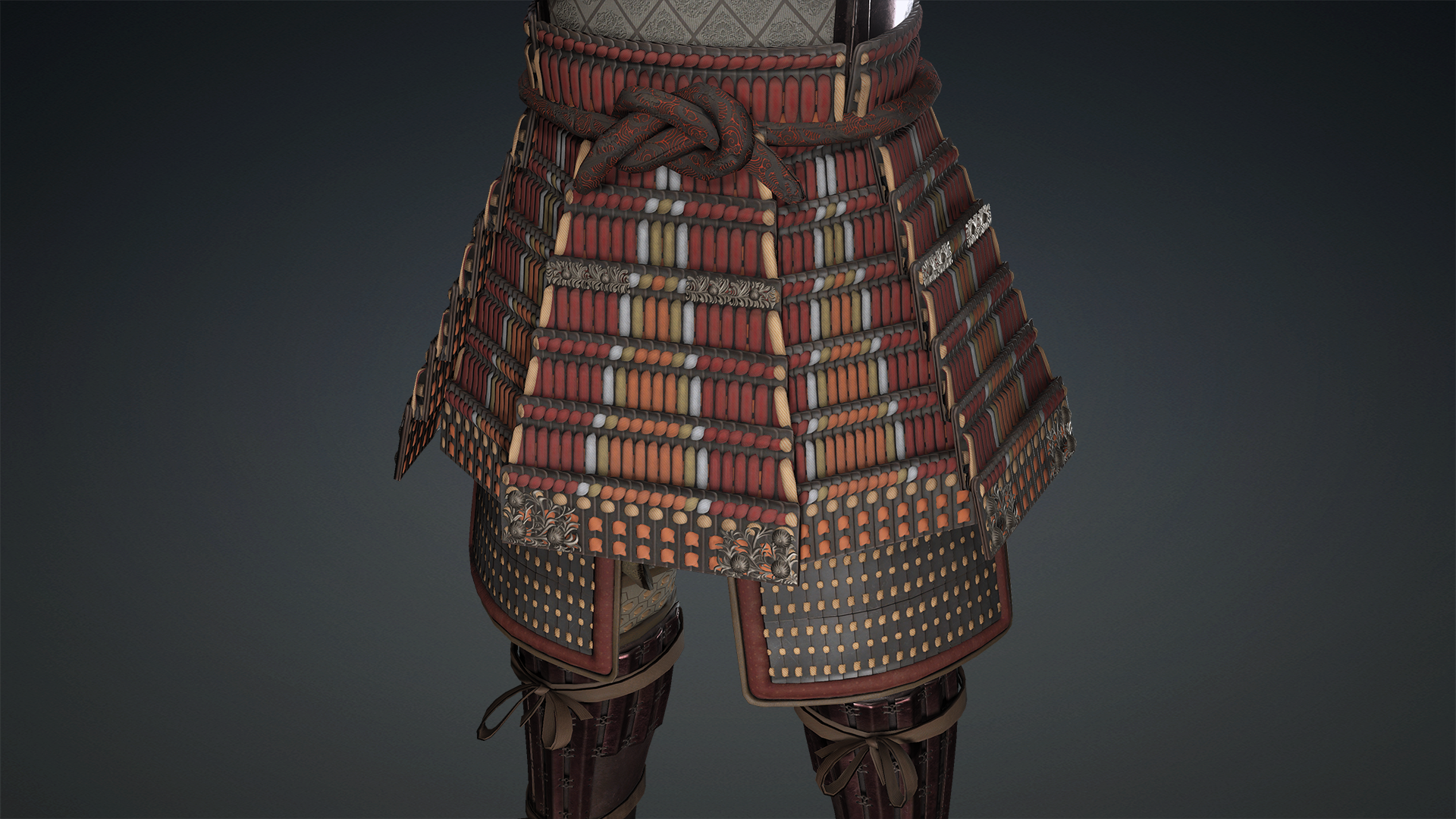 Animated Samurai Robe Red Japanese Samurai Outfit