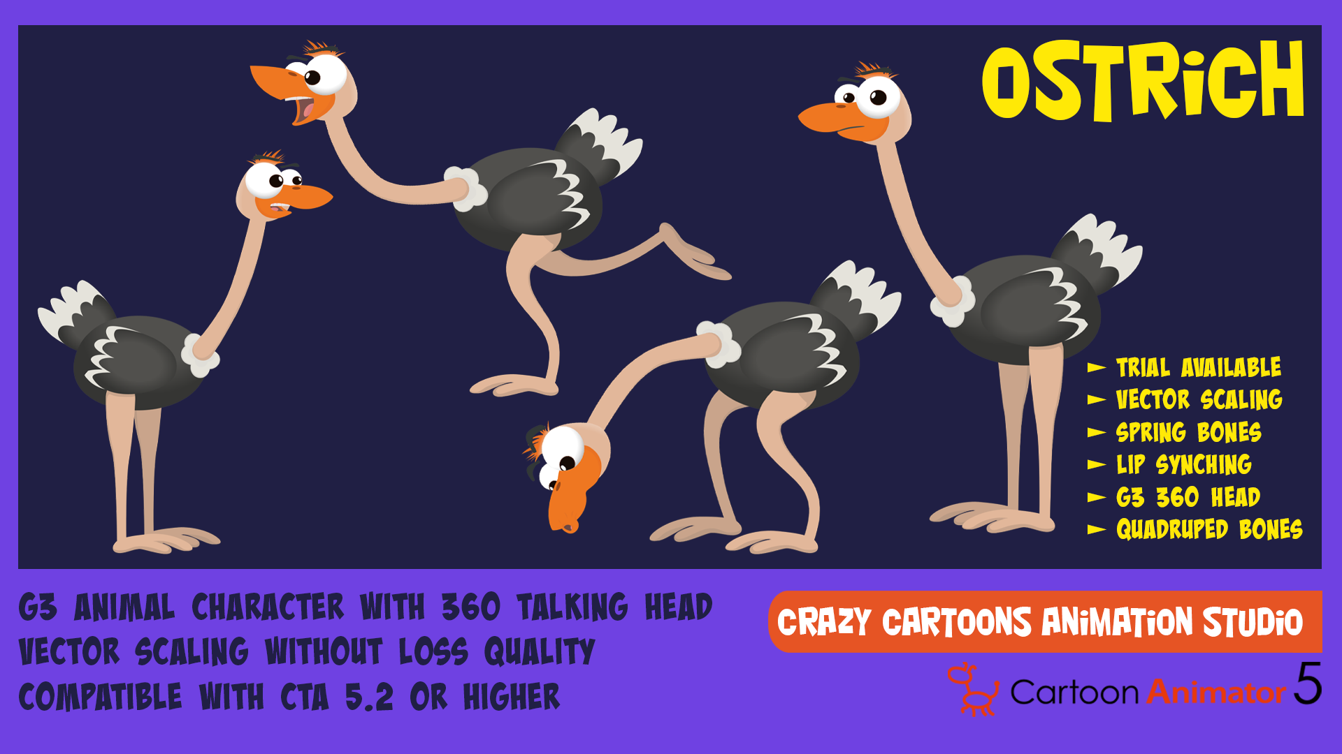 Ostrich Animation Share