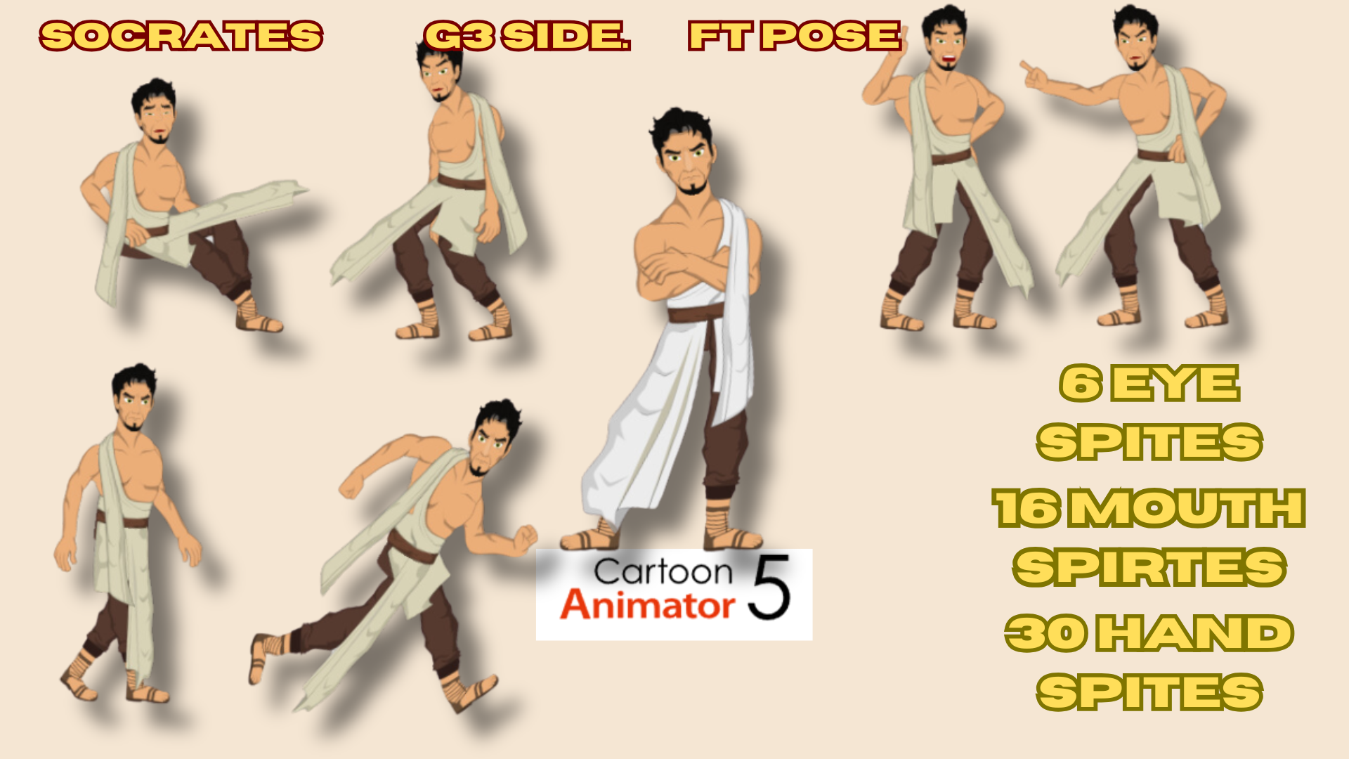 Historical figure socrates G3 side Ft, 360