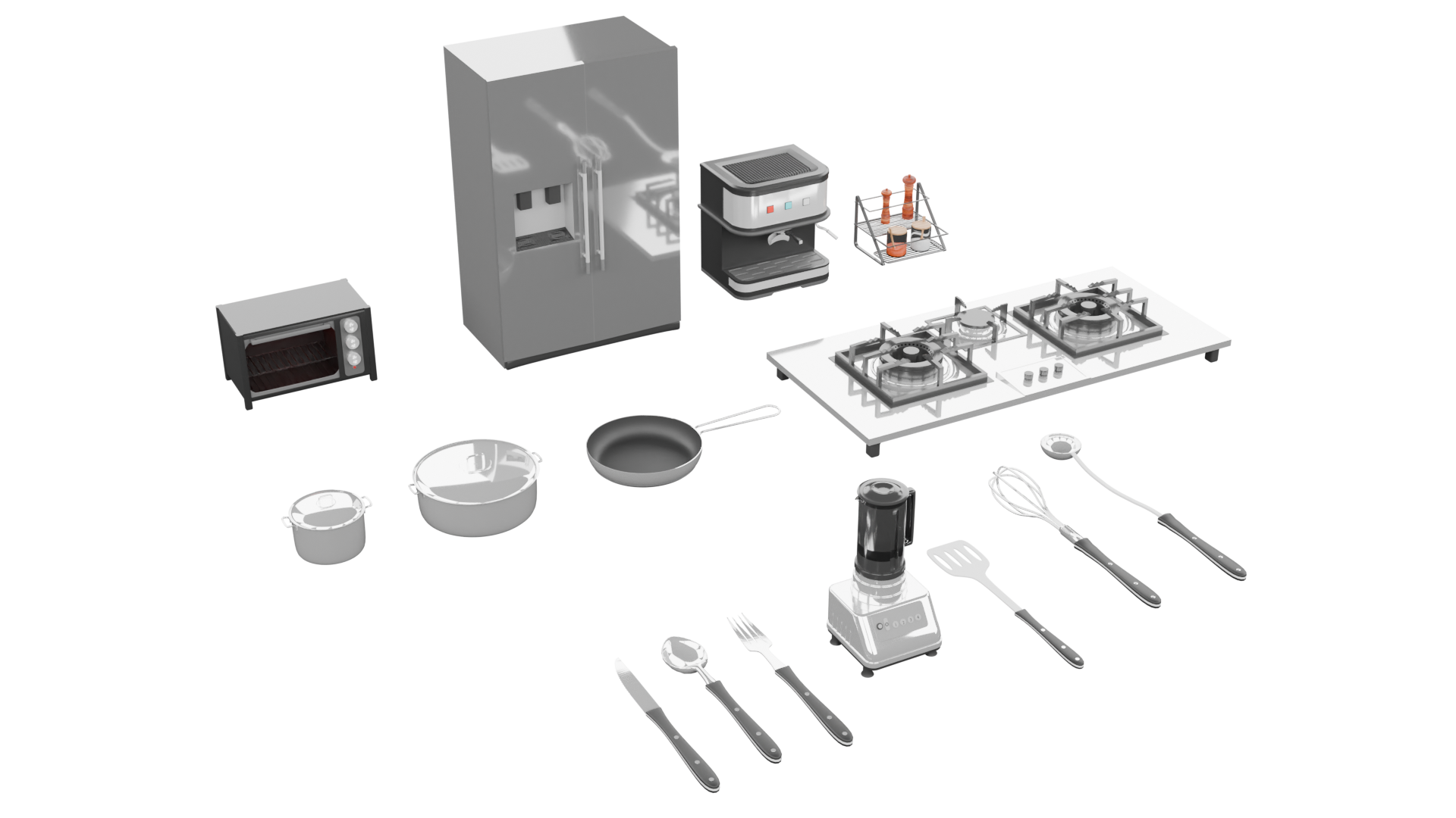 Kitchen Appliance Collection 3D Models 🍴🔥 Cooking Props Pack