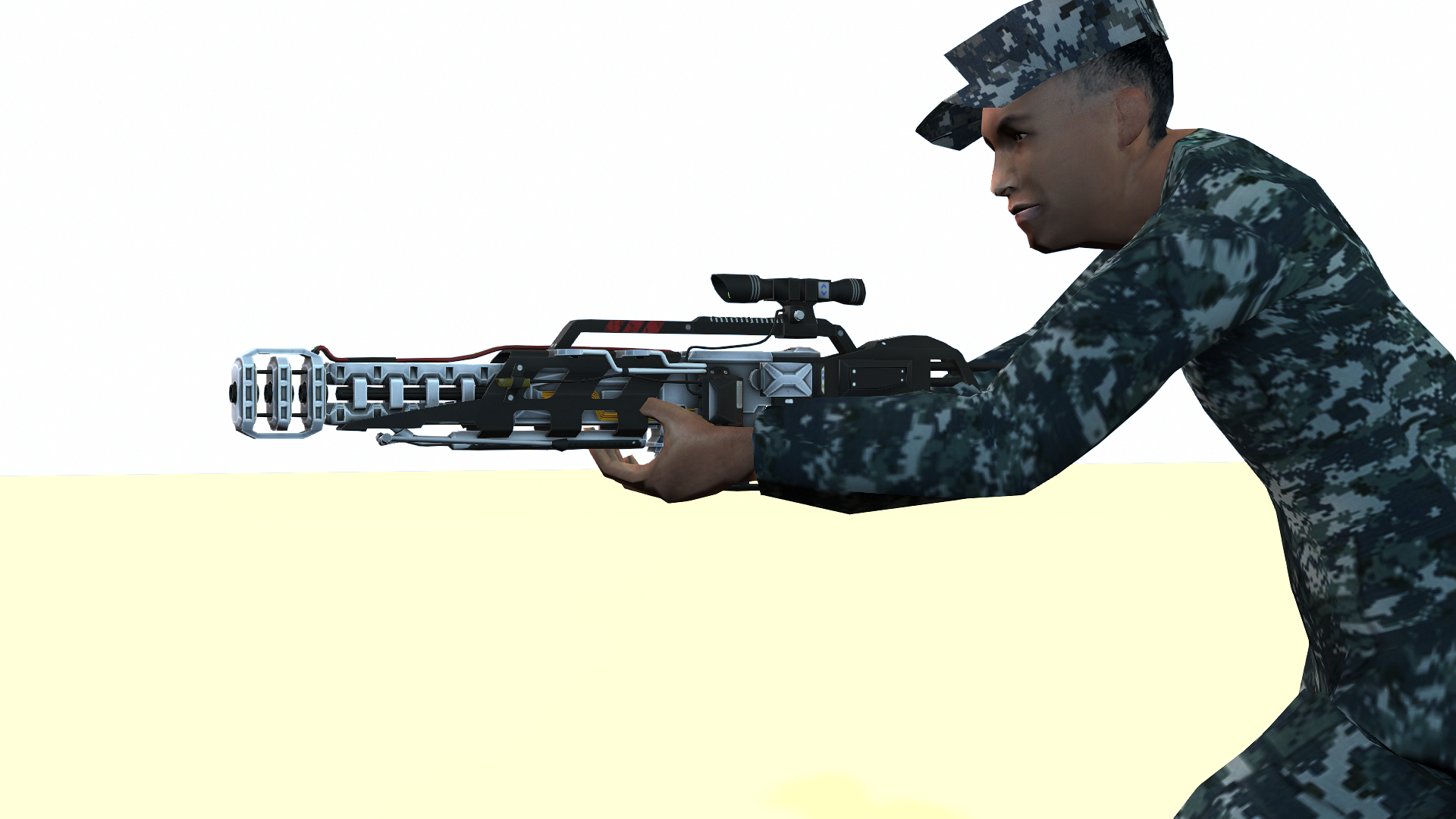 Cartoon Infinity Rifles Animated Sci fi rifle