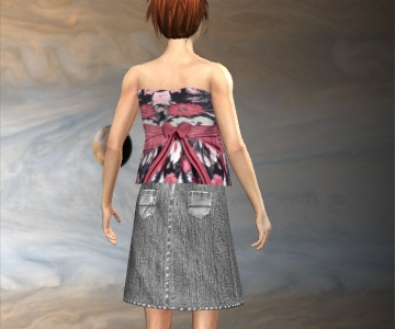 Slow Novel denim skirt