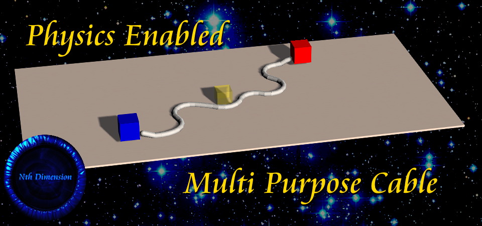 Physics Enabled Cable, Wire or Rope