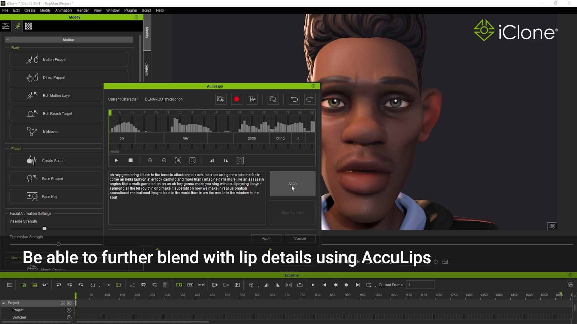 Omniverse Audio2Face Plug-in (Beta) for iClone 7
