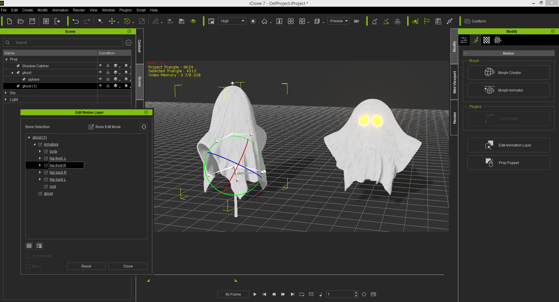 Rigged ghost