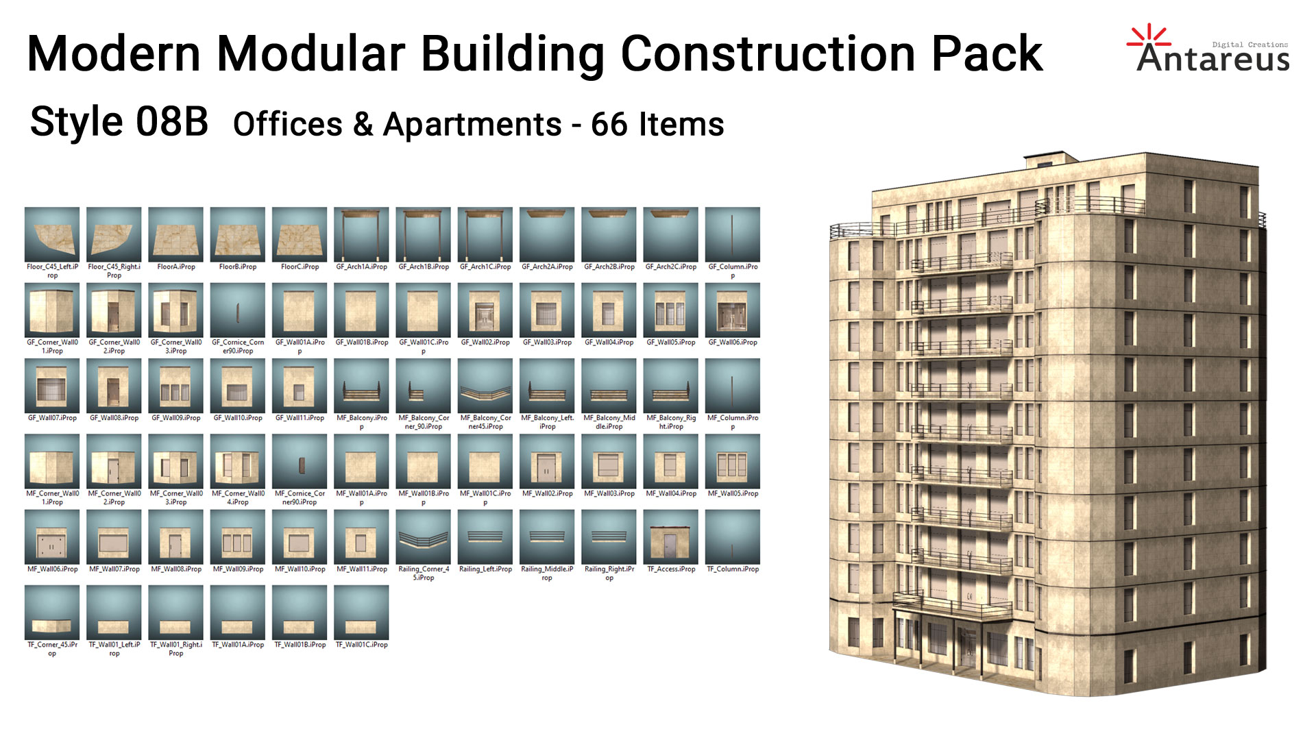 Modular Modern Building Construction Elements